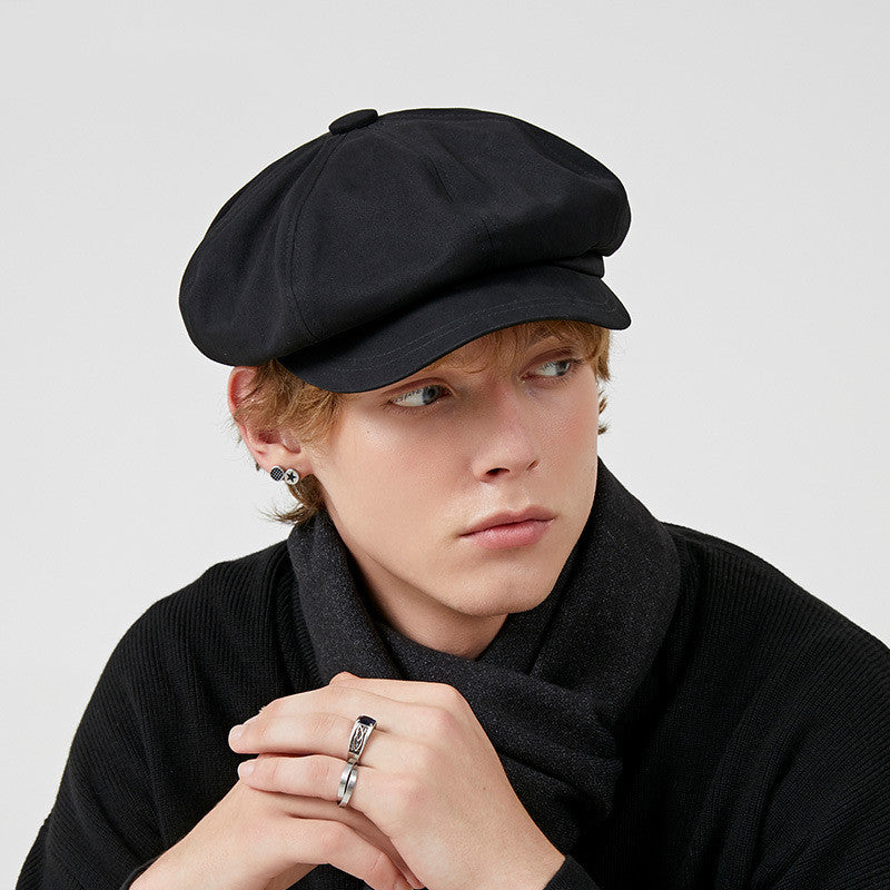 British Retro Octagonal Hat For Mens