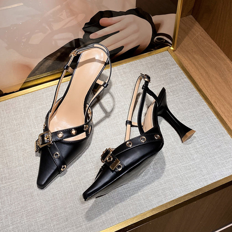 Beverly Belt Buckle Heels