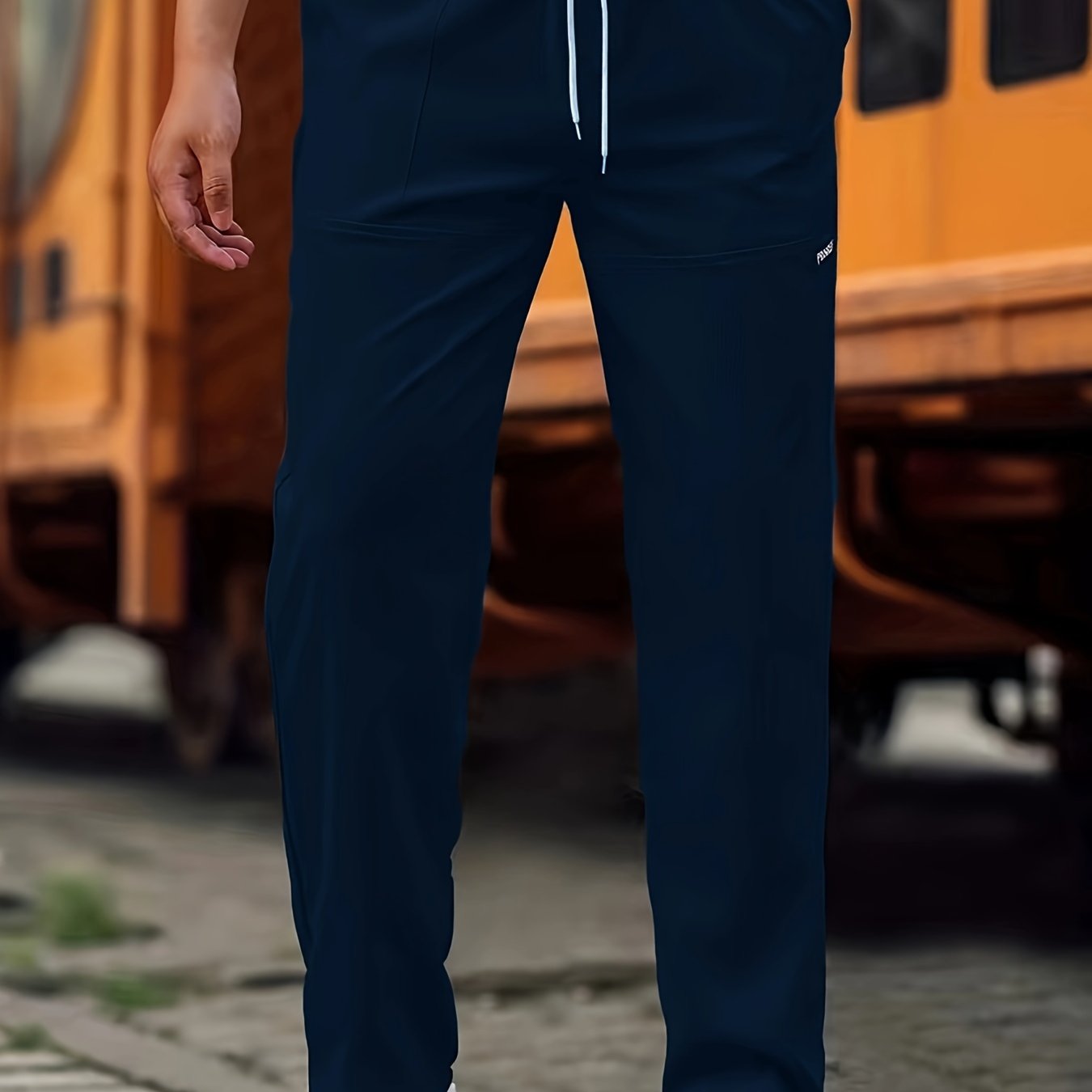 Casual Straight Leg Drawstring Pant