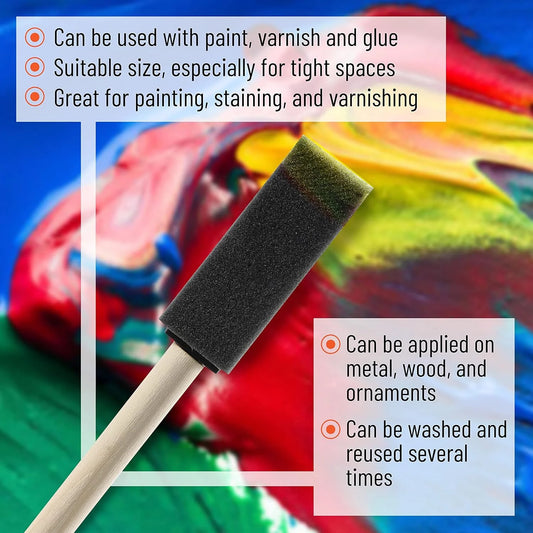 Wooden Handle Watercolor Sponge Brush