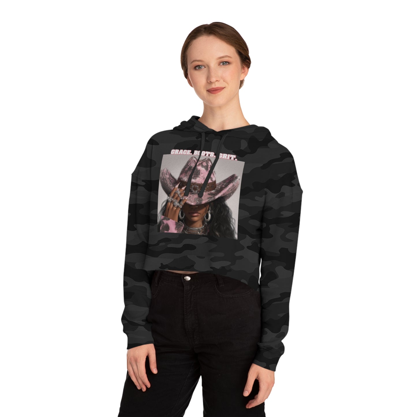 Women's Cowgirl Cropped Hooded Sweatshirt