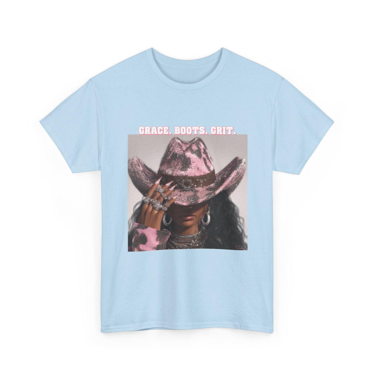 “Grace, Boots, Grit” Western Graphic Tee - Women