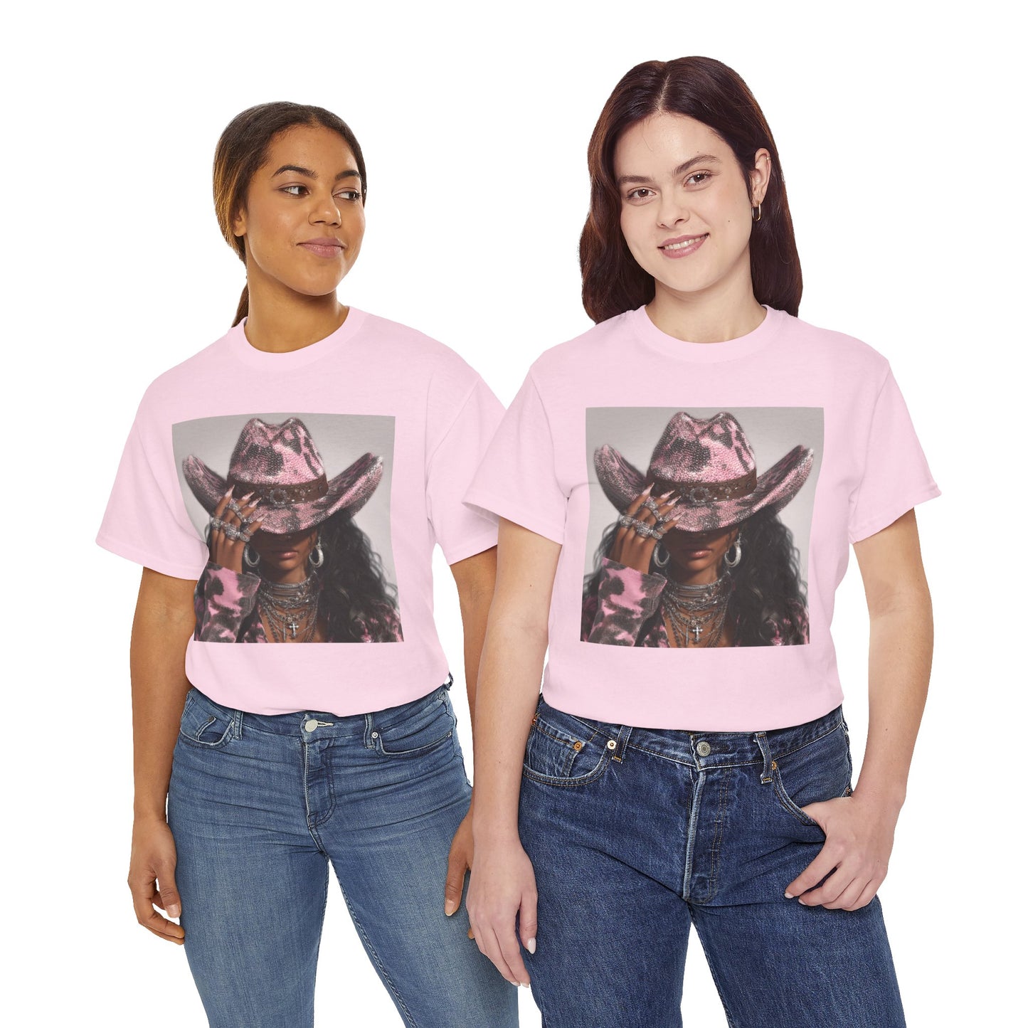 Casual Trendy Cowgirl Vintage Graphic Tee - Women