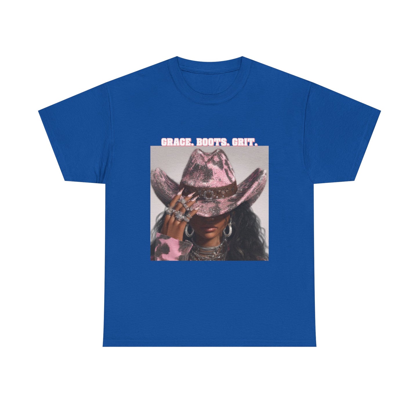 “Grace, Boots, Grit” Western Graphic Tee - Women