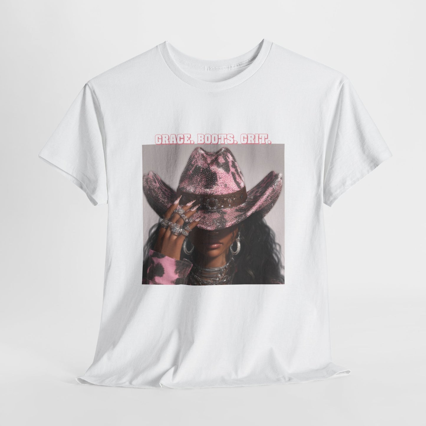 “Grace, Boots, Grit” Western Graphic Tee - Women