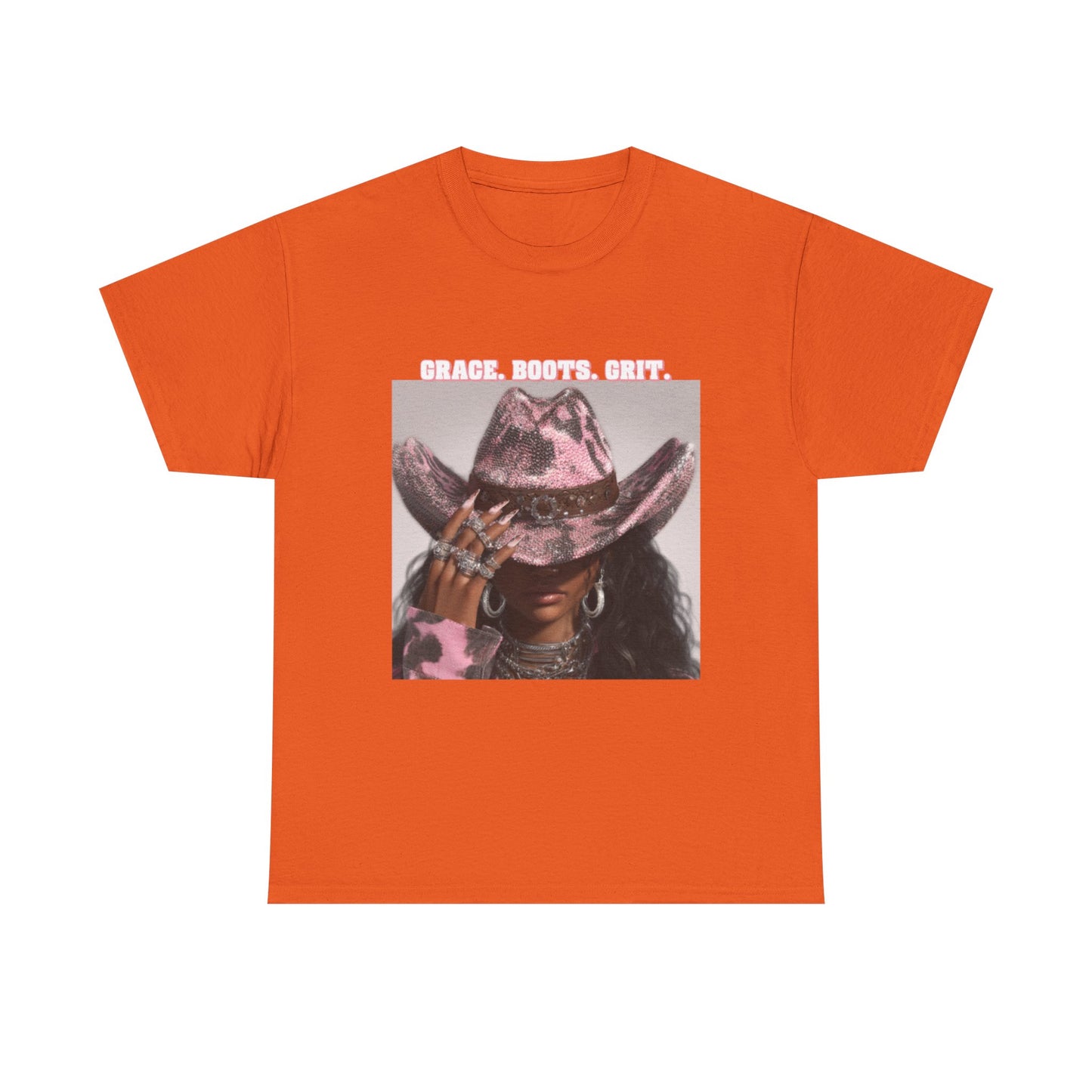 “Grace, Boots, Grit” Western Graphic Tee - Women