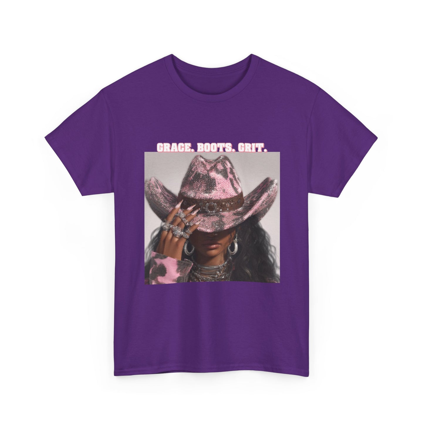 “Grace, Boots, Grit” Western Graphic Tee - Women