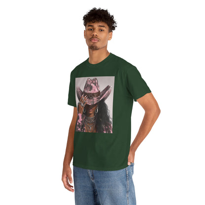 Casual Trendy Cowgirl Vintage Graphic Tee for Men