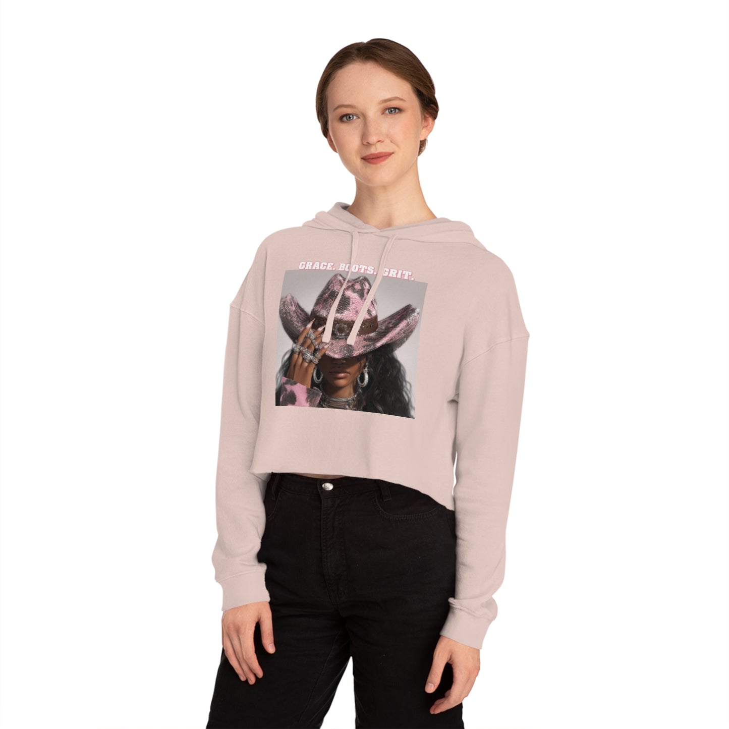 Women's Cowgirl Cropped Hooded Sweatshirt