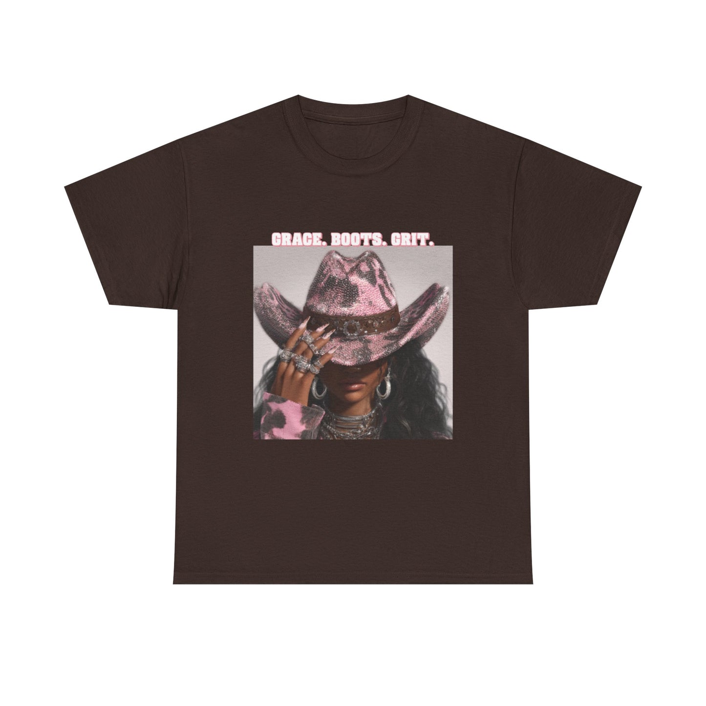 “Grace, Boots, Grit” Western Graphic Tee - Women