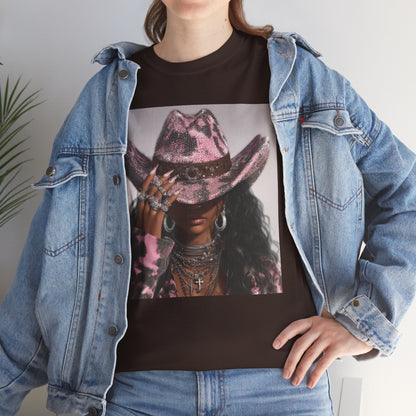 Casual Trendy Cowgirl Vintage Graphic Tee - Women