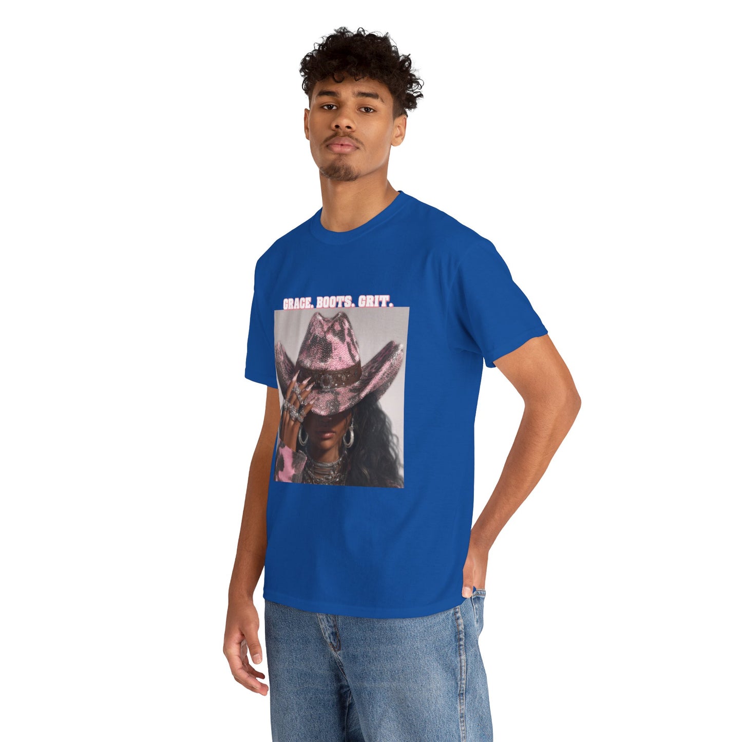 “Grace, Boots, Grit” Western Graphic Tee - Men