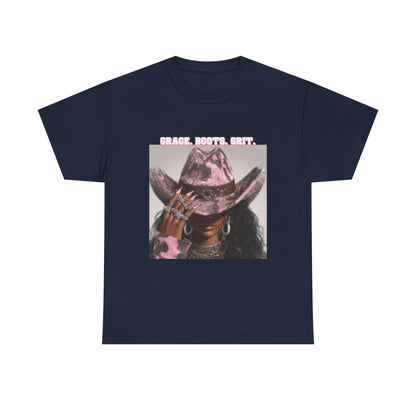 “Grace, Boots, Grit” Western Graphic Tee - Women