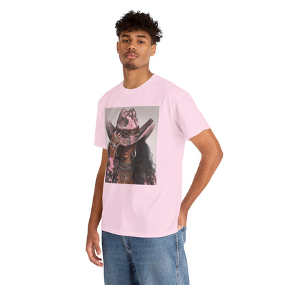 Casual Trendy Cowgirl Vintage Graphic Tee for Men