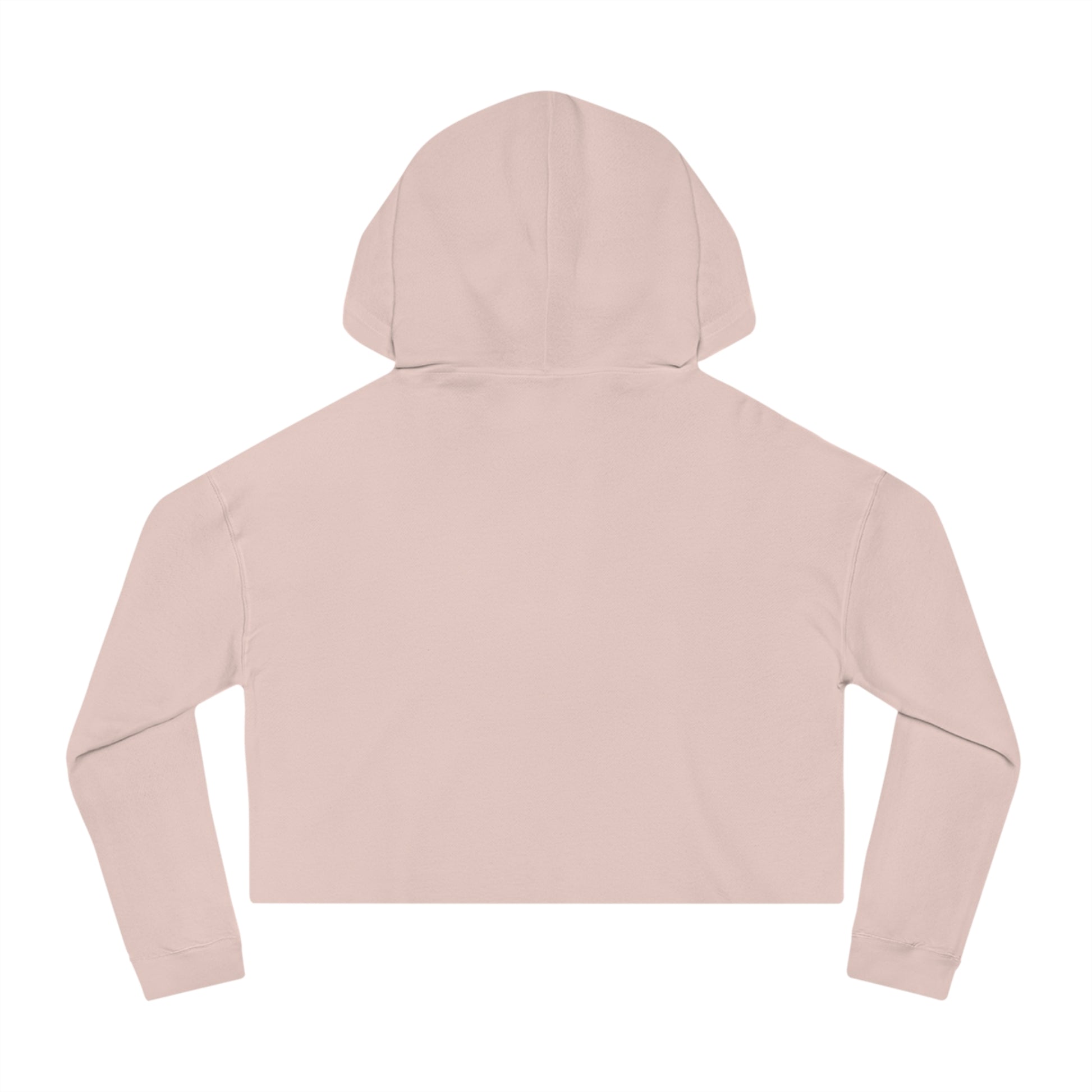 Pink cropped hoodie on a white background