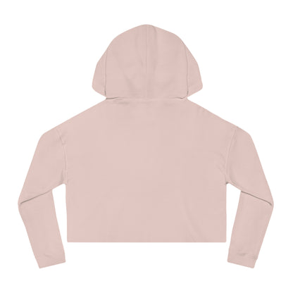 Pink cropped hoodie on a white background