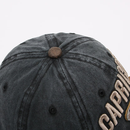Capricorn Embroidered Vintage Washed Retro Cap - Women