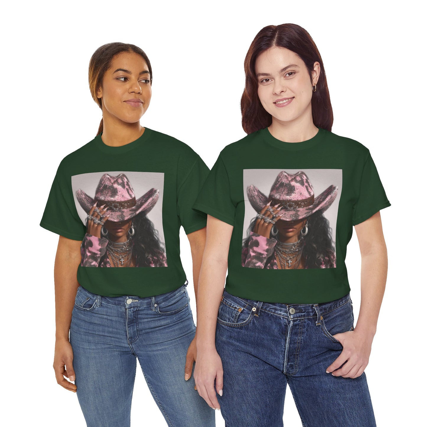 Casual Trendy Cowgirl Vintage Graphic Tee - Women