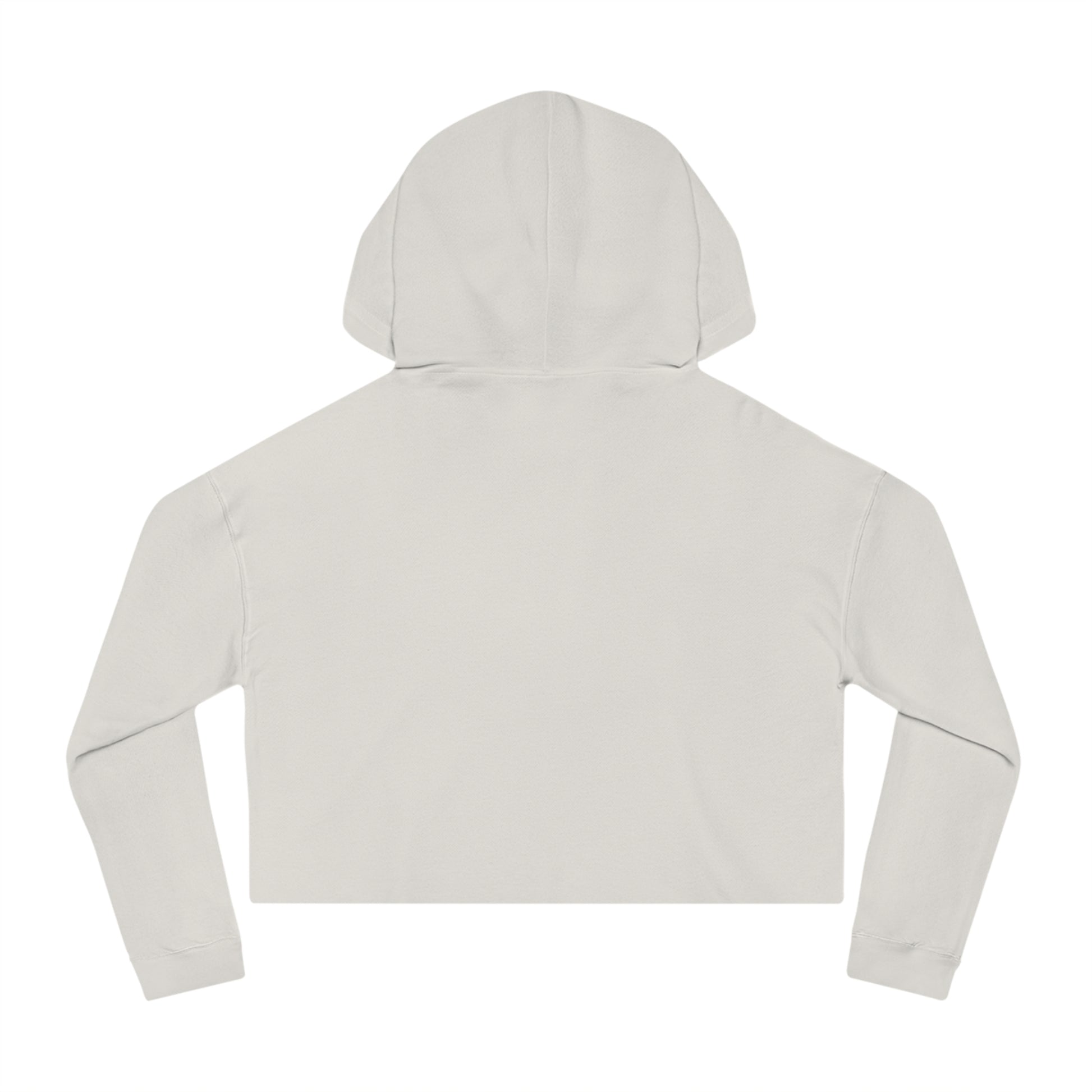 Light gray cropped hoodie on a white background
