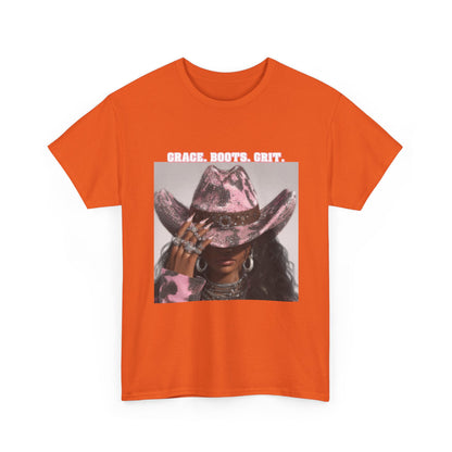 “Grace, Boots, Grit” Western Graphic Tee - Women