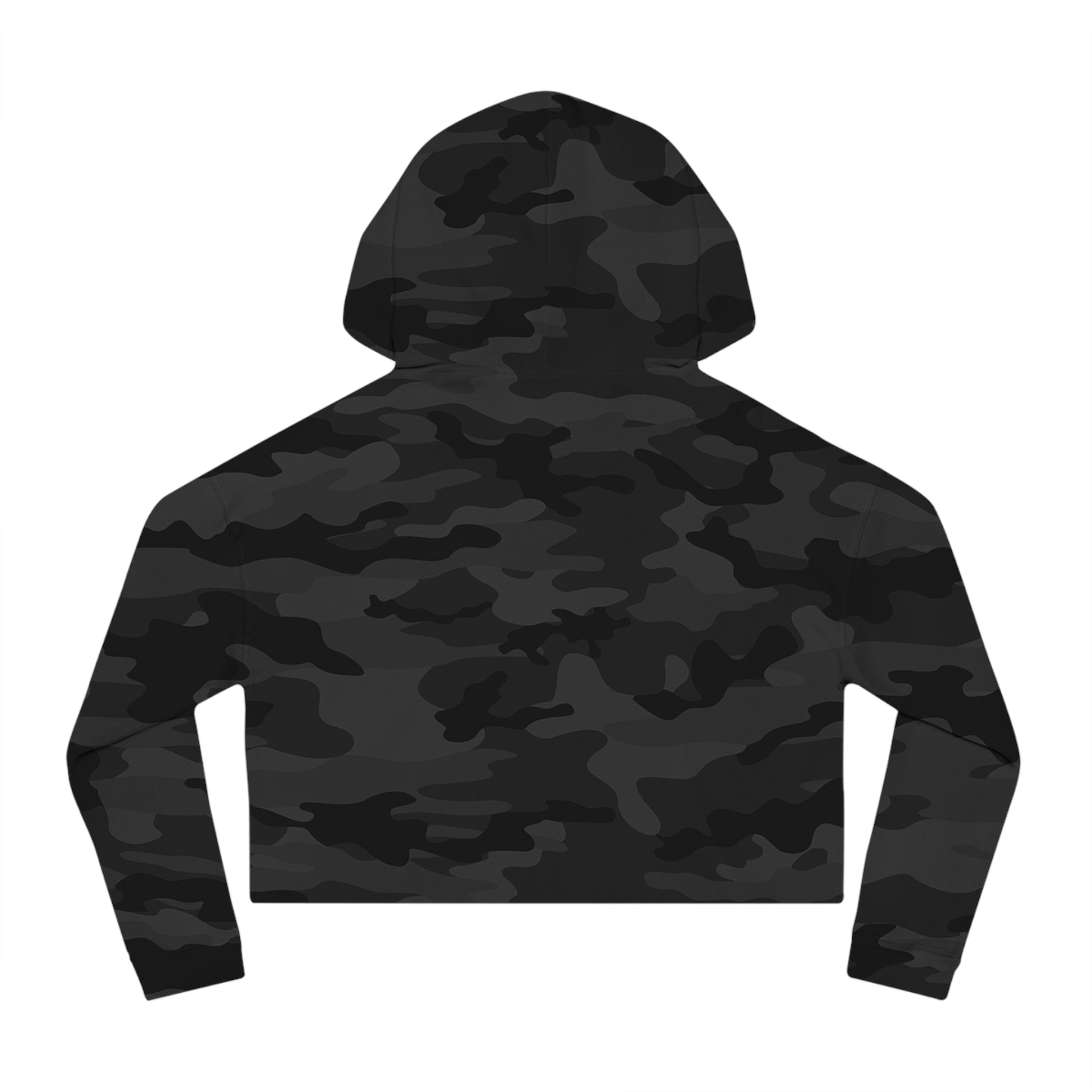 Black camouflage hoodie on a white background
