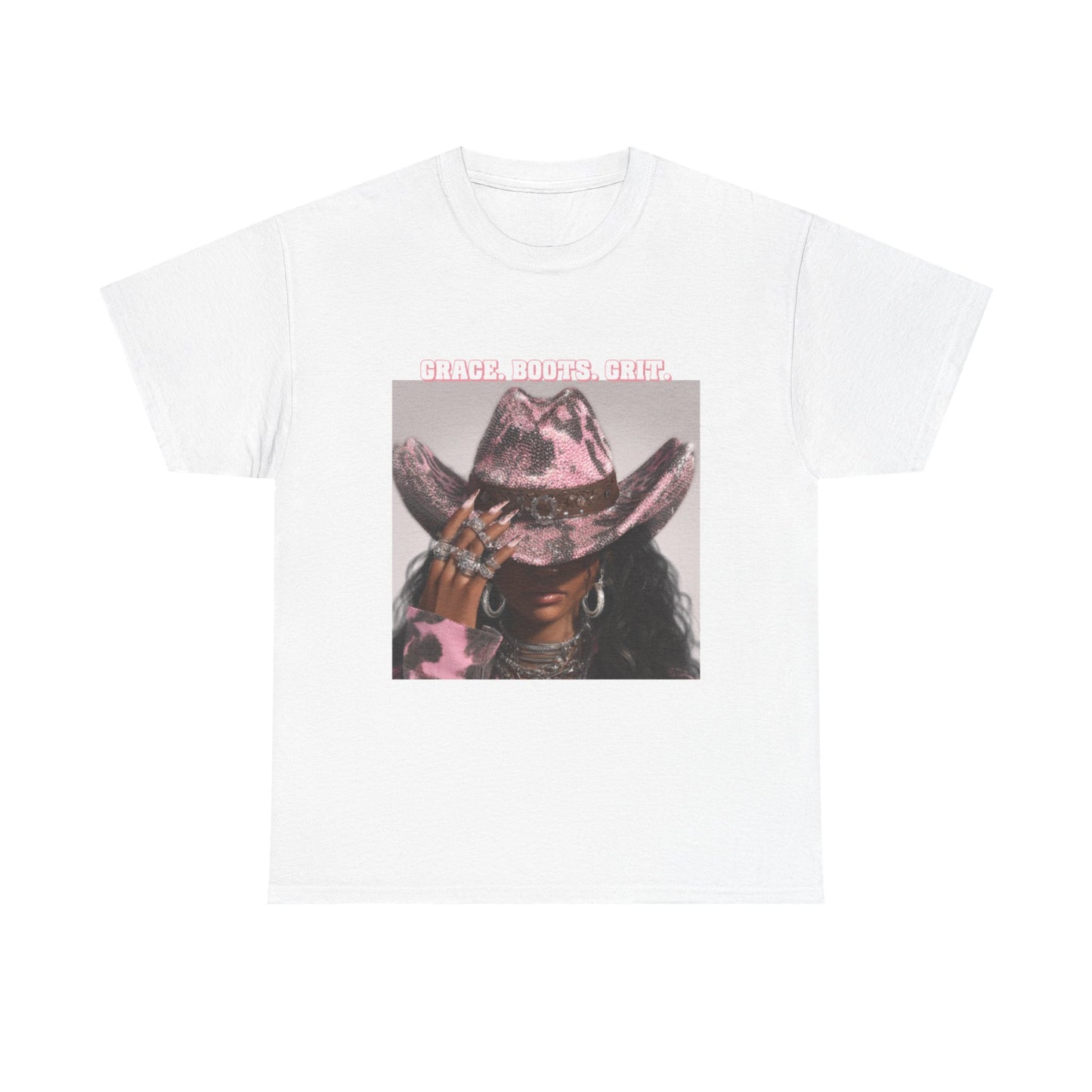“Grace, Boots, Grit” Western Graphic Tee - Women