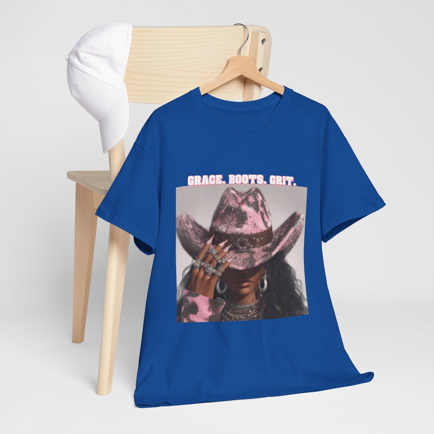 “Grace, Boots, Grit” Western Graphic Tee - Women