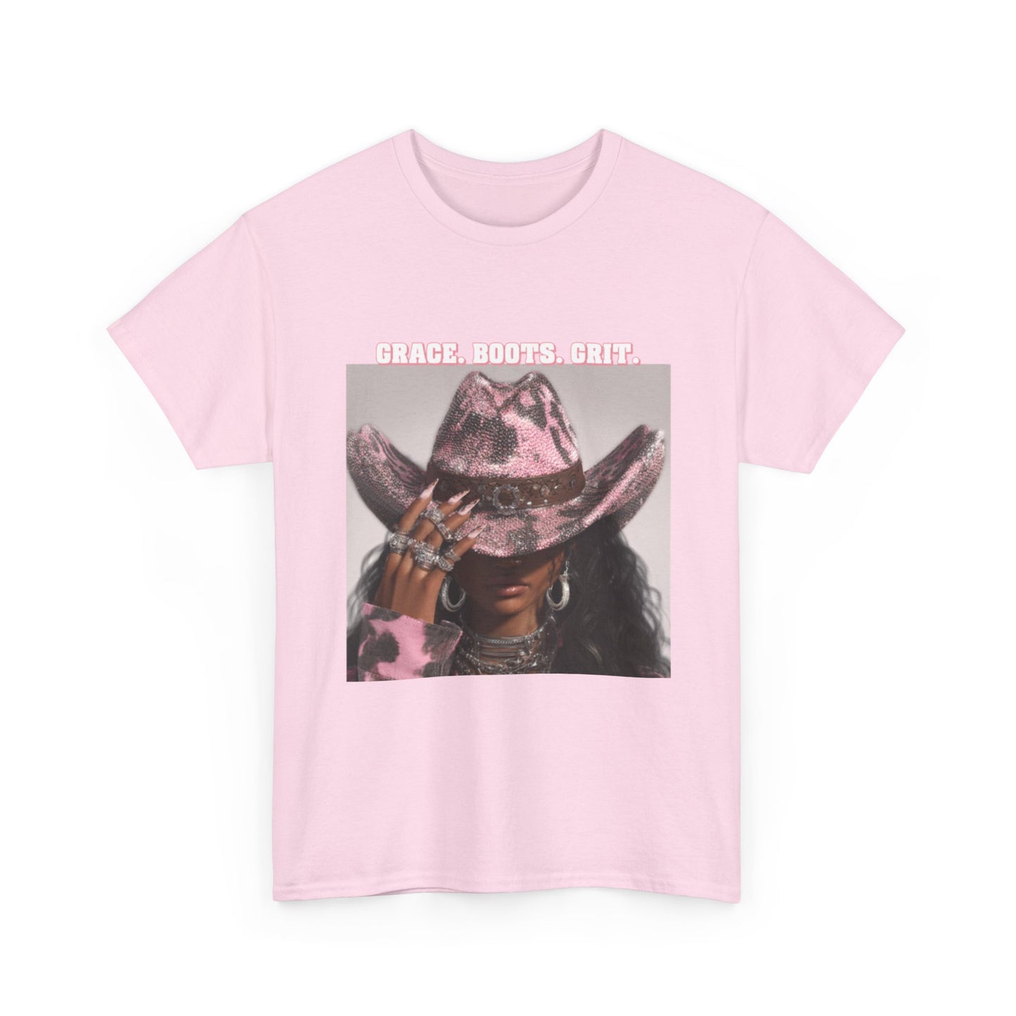 “Grace, Boots, Grit” Western Graphic Tee - Women