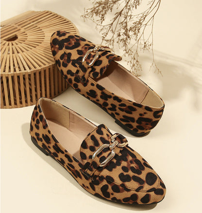 Downtown Leopard Print Flats