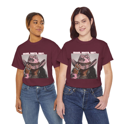 “Grace, Boots, Grit” Western Graphic Tee - Women