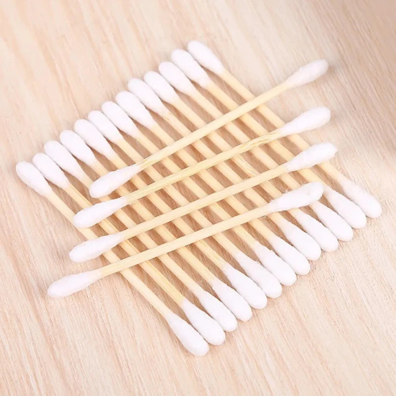 Double Head Cotton Swab for Wood Stick