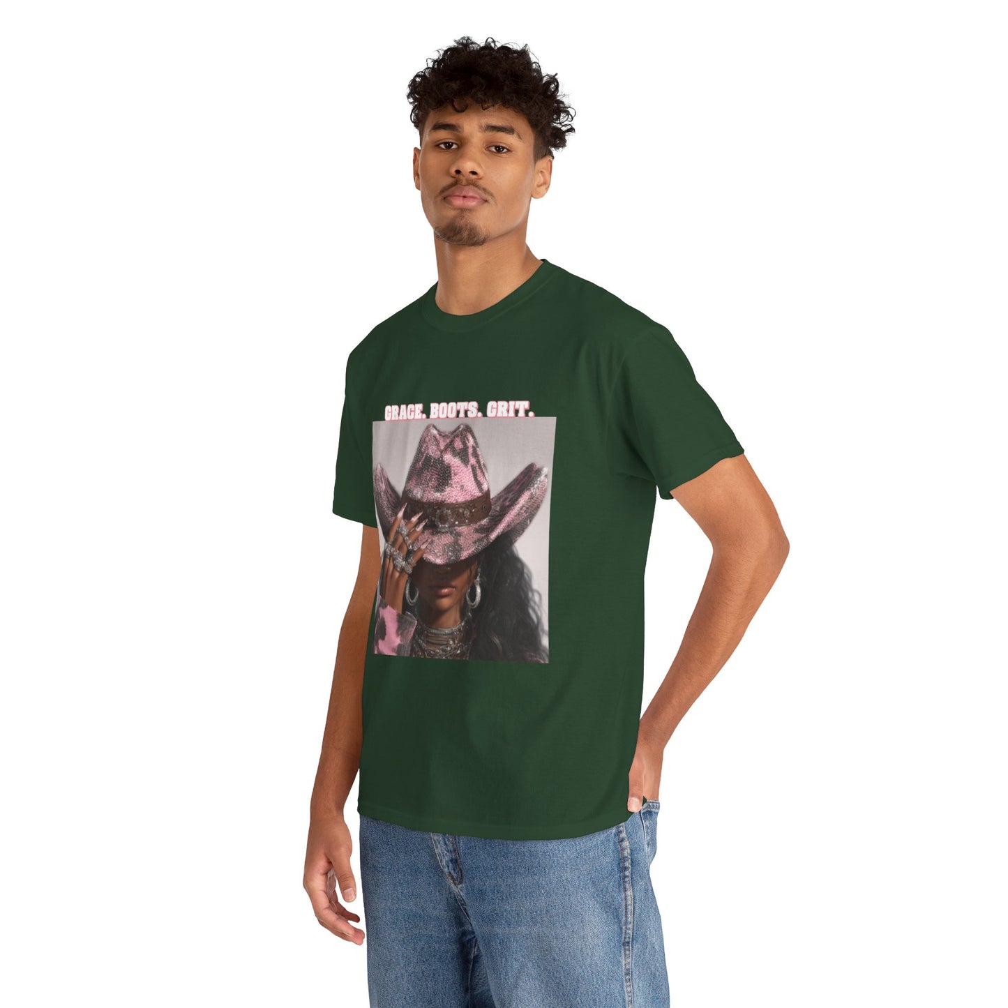“Grace, Boots, Grit” Western Graphic Tee - Men