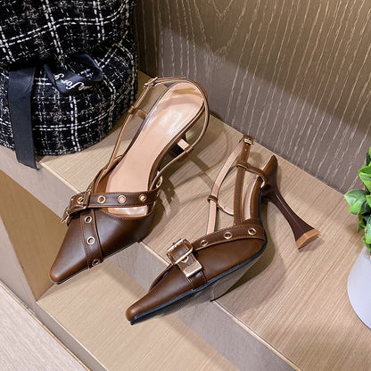 Beverly Belt Buckle Heels
