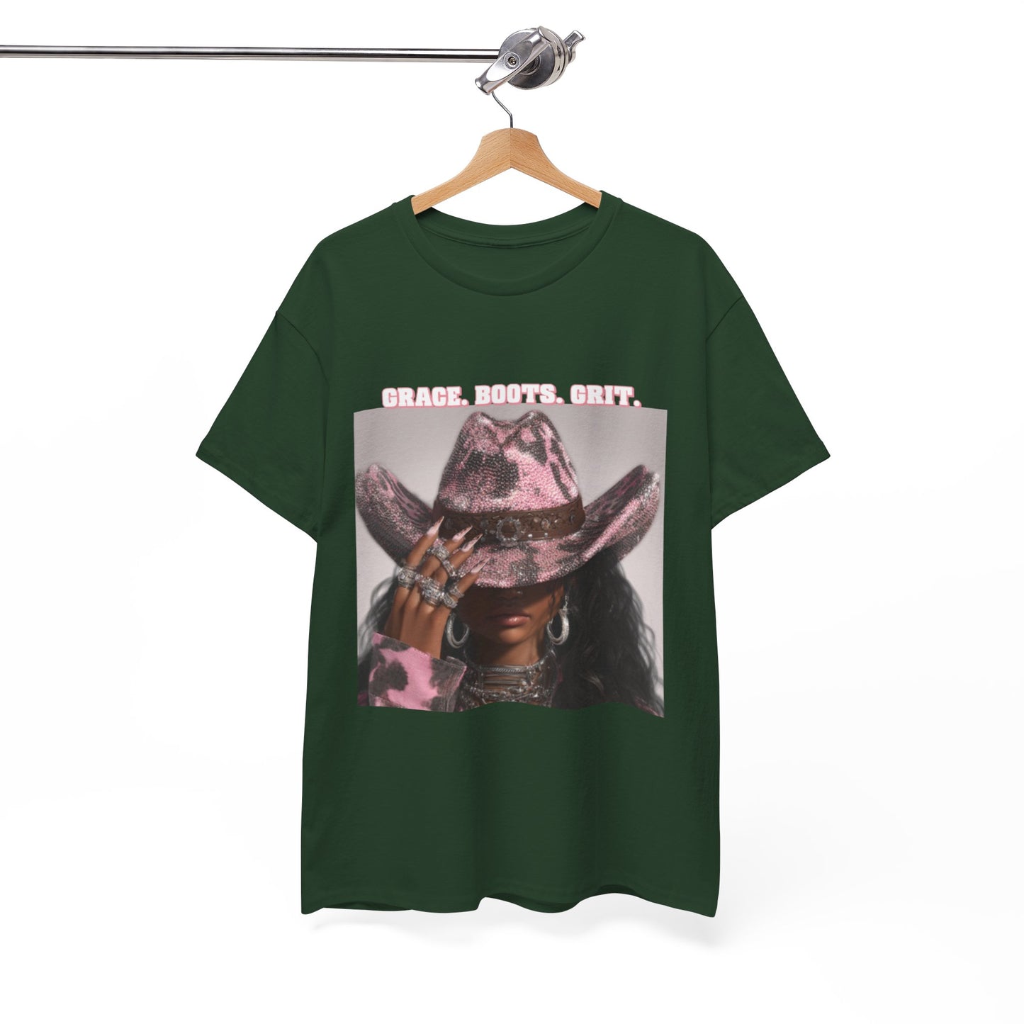 “Grace, Boots, Grit” Western Graphic Tee - Women