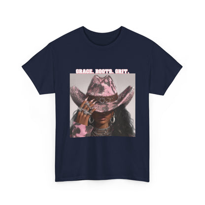 “Grace, Boots, Grit” Western Graphic Tee - Women