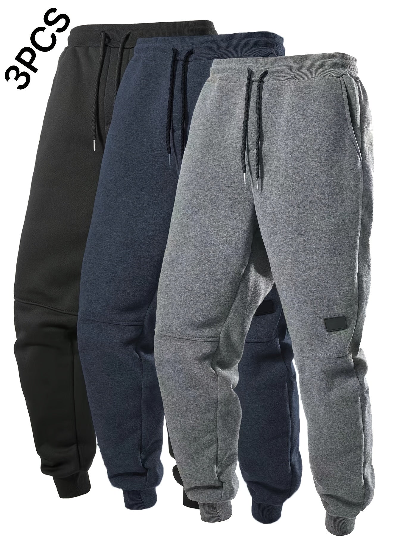 Men's Joggers, 3-Pair