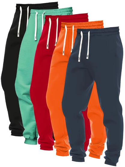 Women's Loose Fit Joggers w/ Drawstring, 5 Pcs