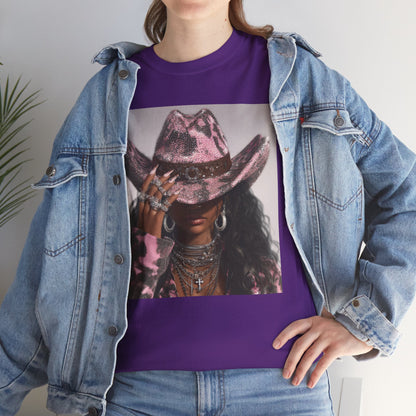 Casual Trendy Cowgirl Vintage Graphic Tee - Women