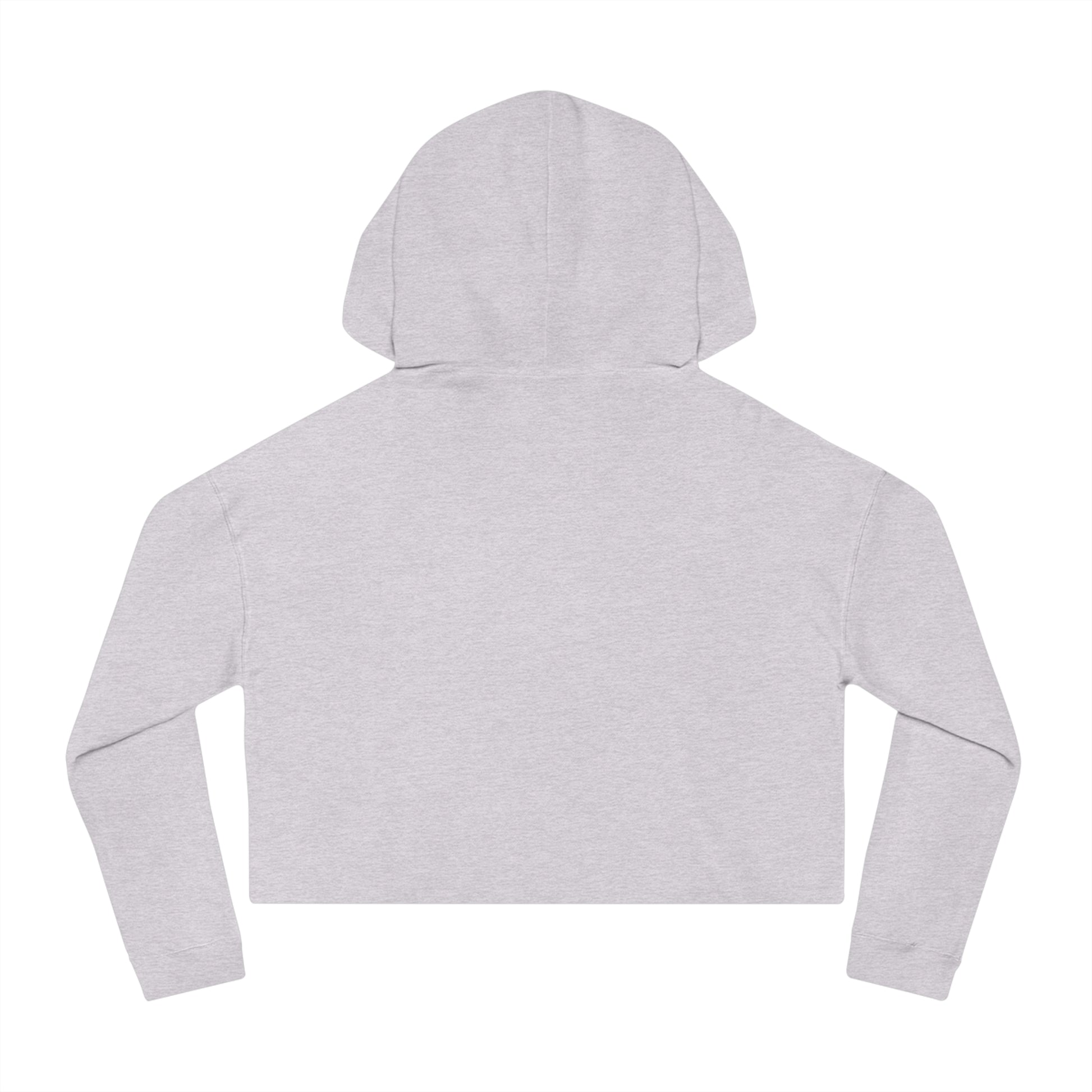 Light gray cropped hoodie on a white background