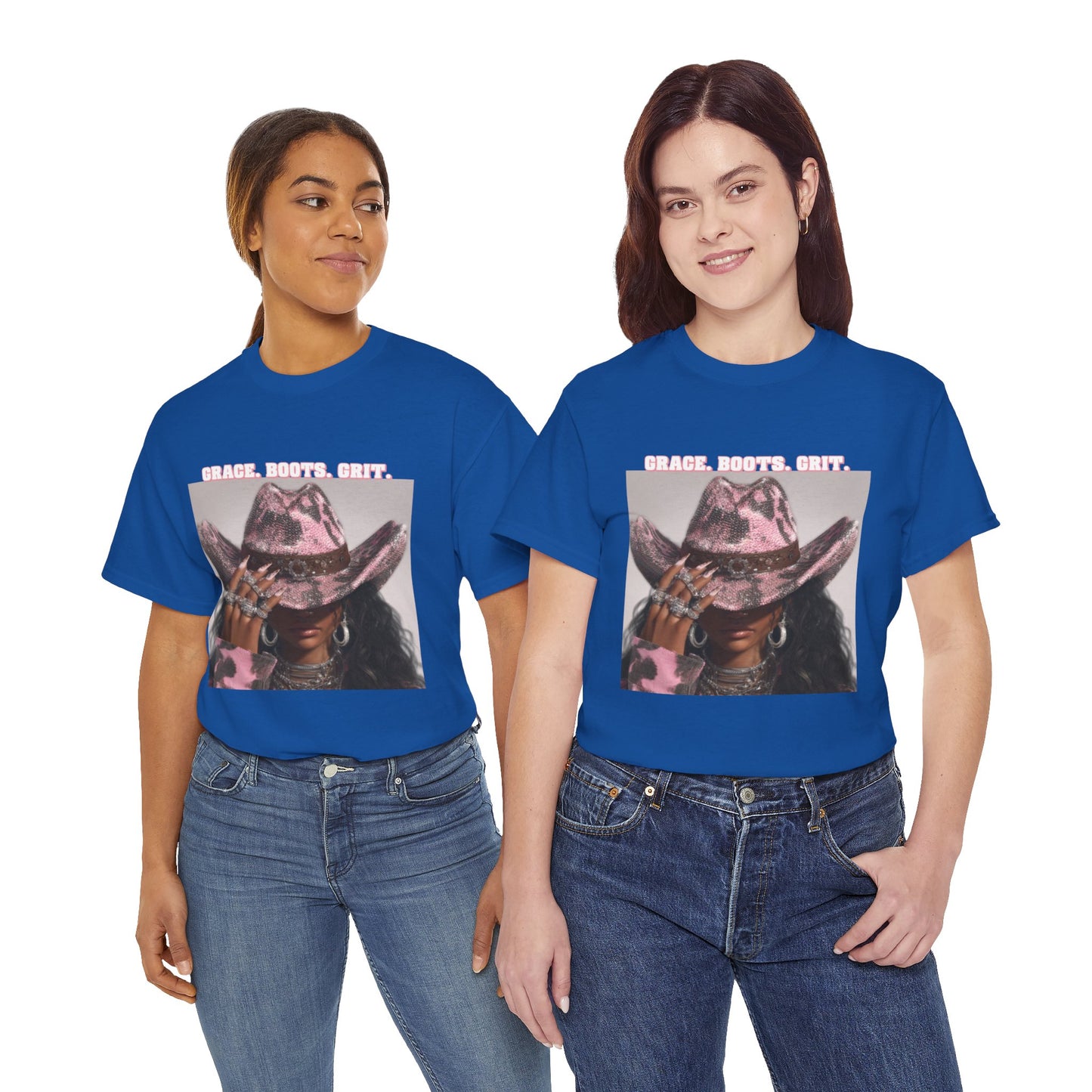 “Grace, Boots, Grit” Western Graphic Tee - Women