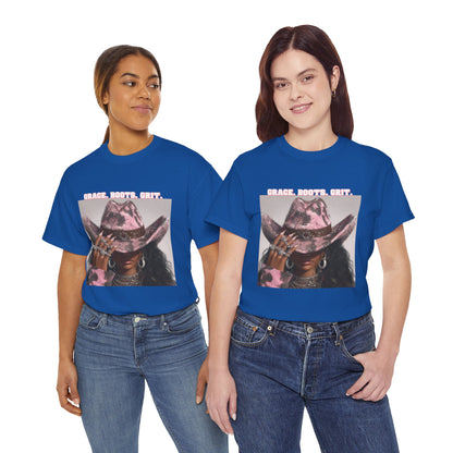 “Grace, Boots, Grit” Western Graphic Tee - Women