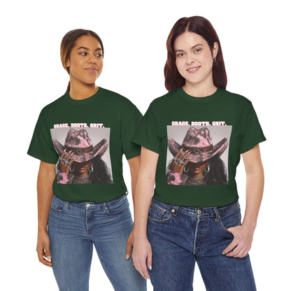 “Grace, Boots, Grit” Western Graphic Tee - Women