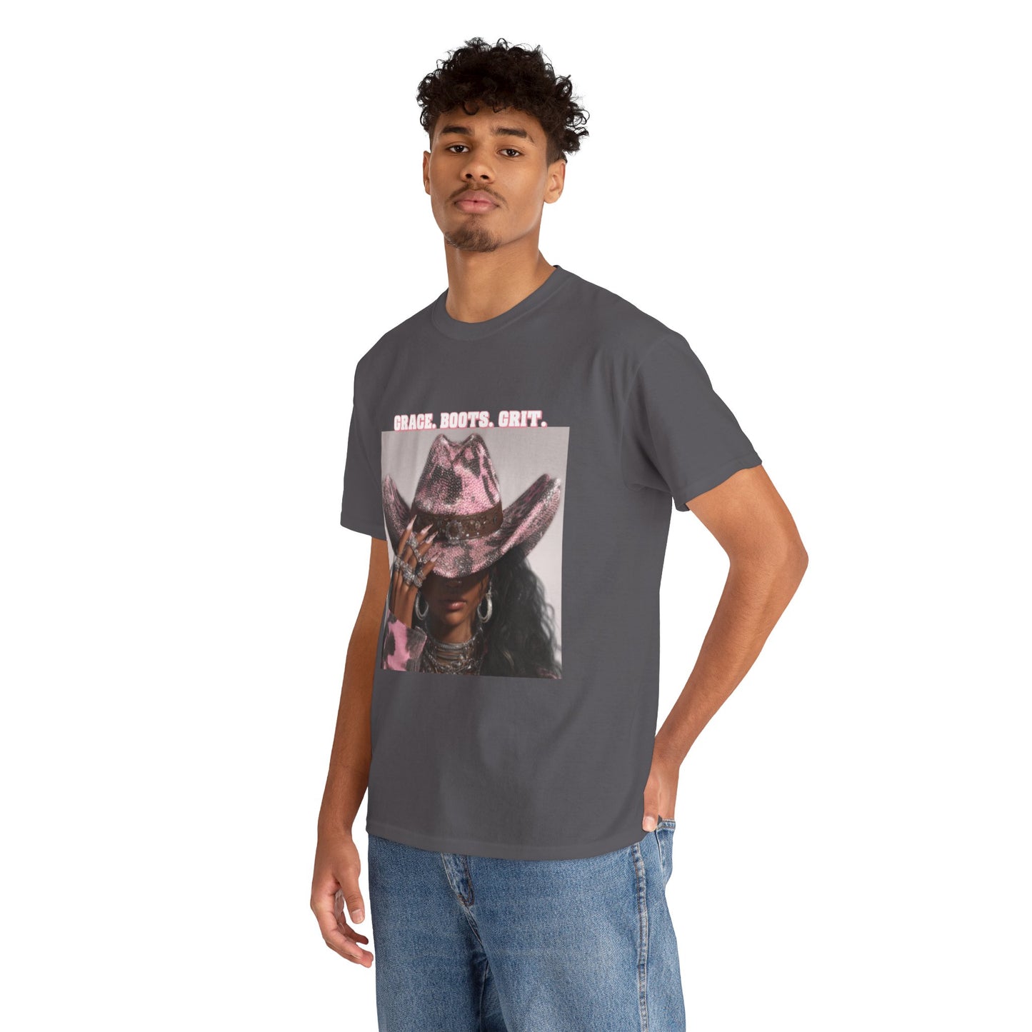 “Grace, Boots, Grit” Western Graphic Tee - Men