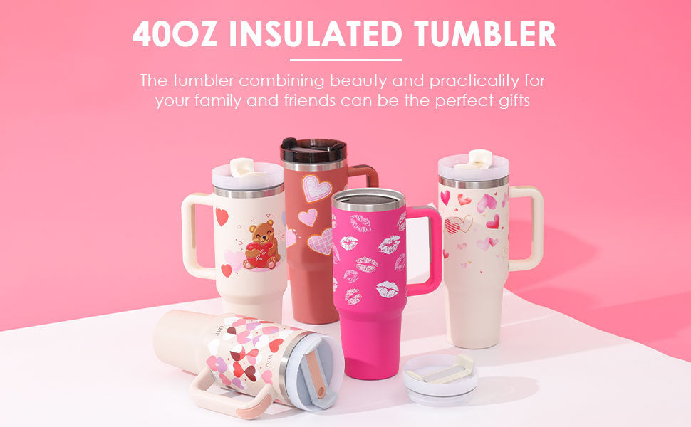 40 oz. Insulated Tumbler With Straw