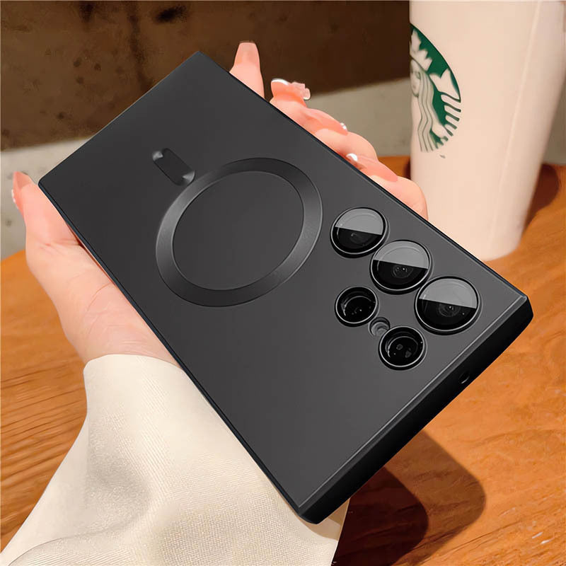 Frosted Magnetic Phone Case with Lens Protector