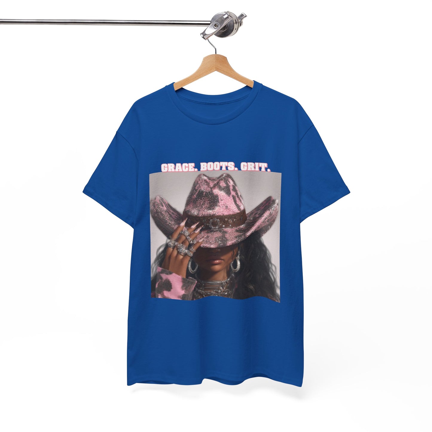 “Grace, Boots, Grit” Western Graphic Tee - Women