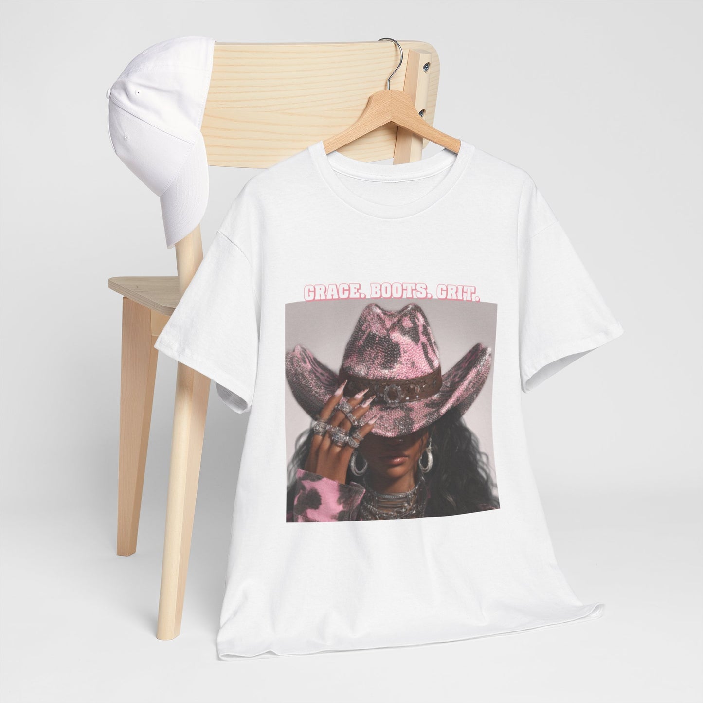 “Grace, Boots, Grit” Western Graphic Tee - Women