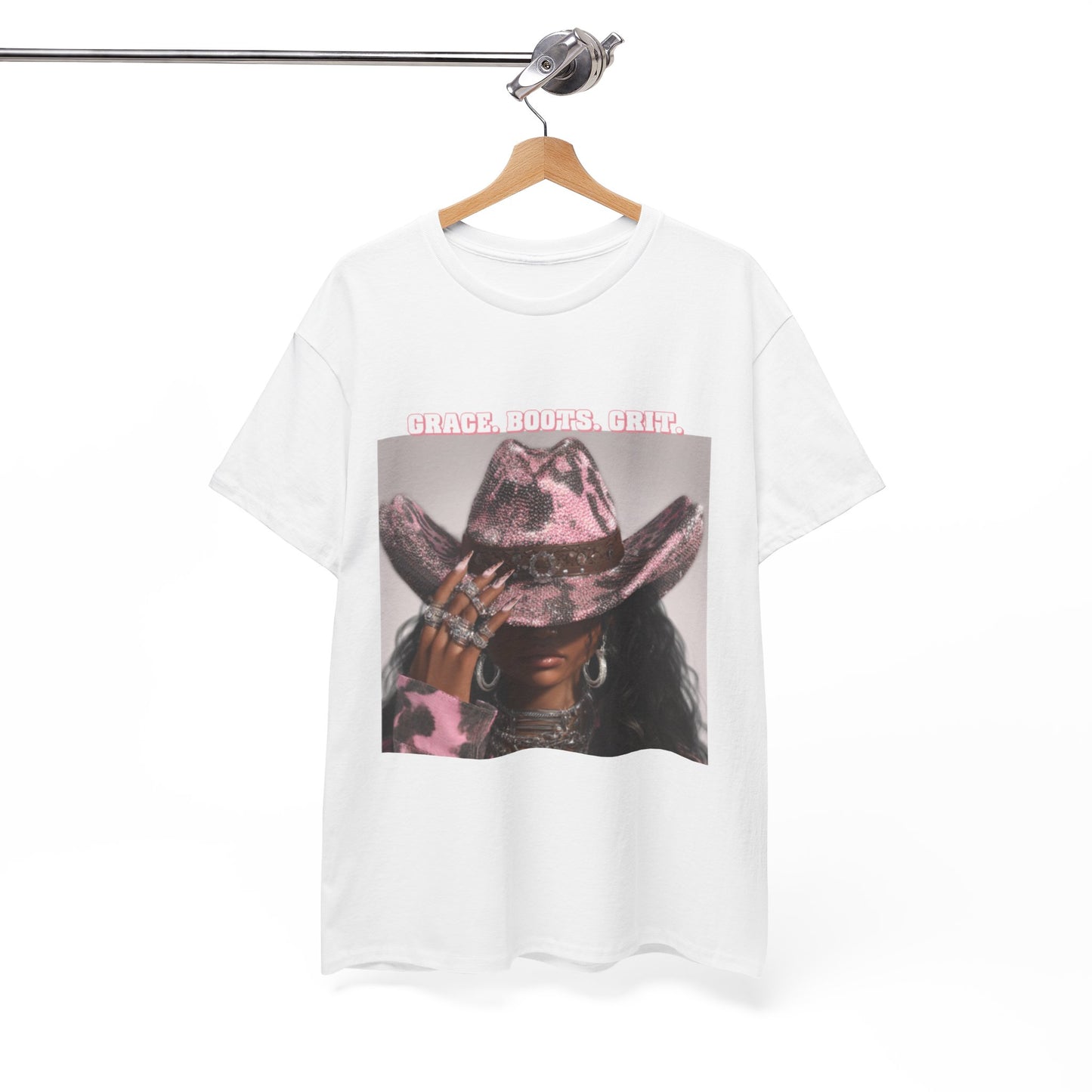 “Grace, Boots, Grit” Western Graphic Tee - Women