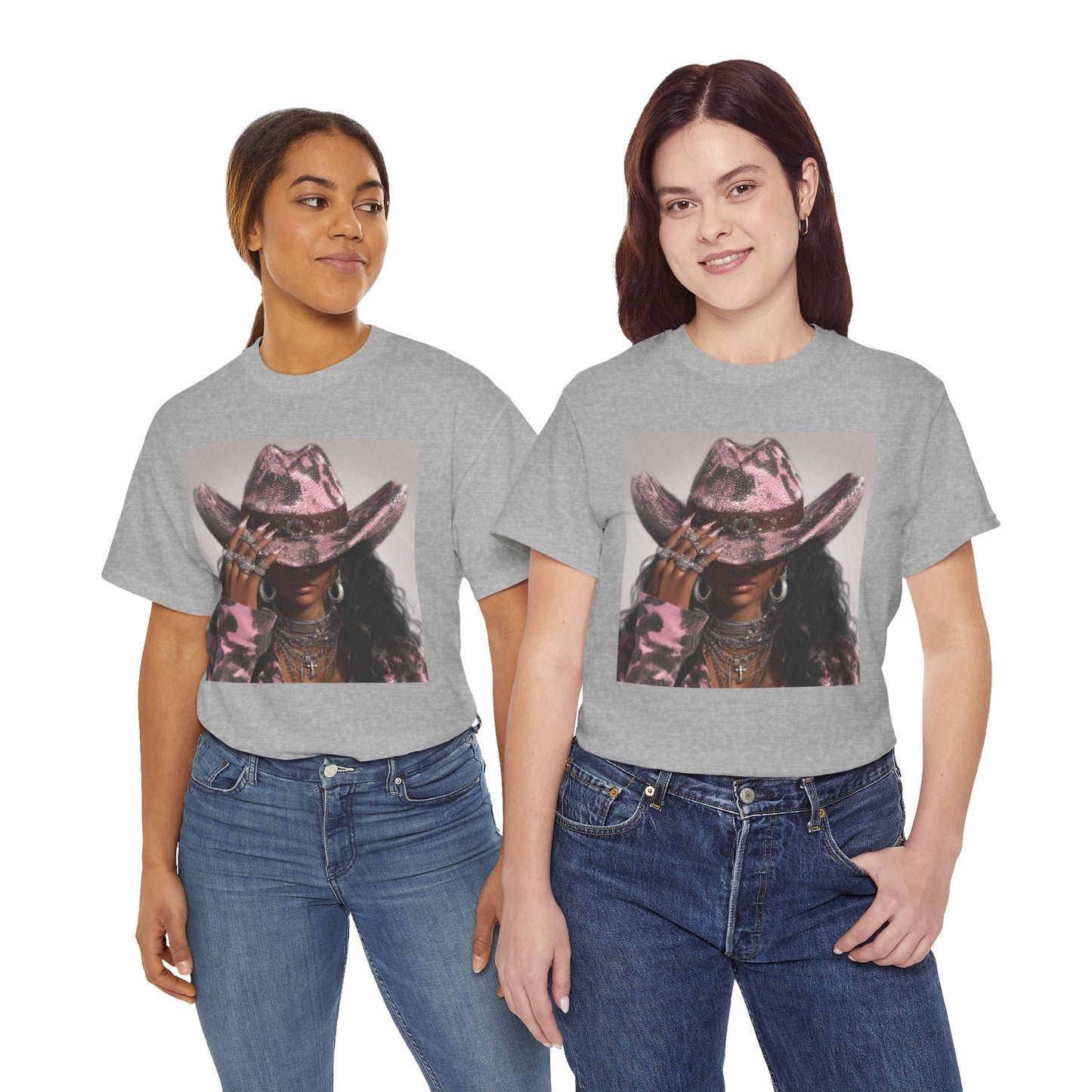 Casual Trendy Cowgirl Vintage Graphic Tee - Women