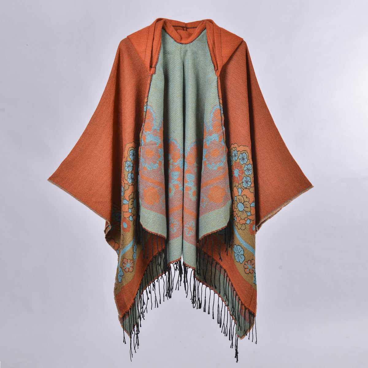 Anita Hooded Split Shawl